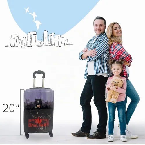 Vista 3 de Fast Forward Equipaje de 20 Pulgadas para Niños - Trolley de Viaje de Lado Duro para Preadolescentes, maleta para niñas con ruedas, negro