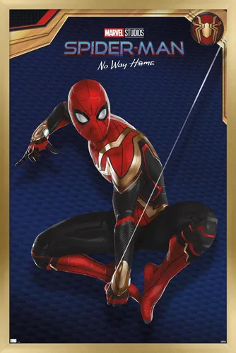 Vista 17 de Trends International Marvel Spider-Man: No Way Home - Póster de pared de disfraz rojo, 14.725 x 22.375 pulgadas, versión enmarcada de madera