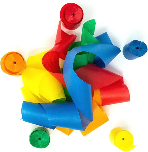 Vista 9 de Ultimate Confetti - Serpentinas de papel de seda azul bebé - 20 rollos (1" x 30')