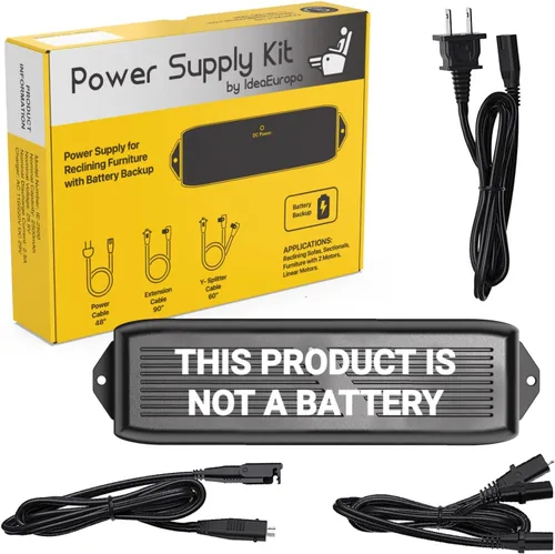 Vista 2 de Kit transformador de fuente de alimentación de motor dual para sillón reclinable, sofá, seccional o biplaza. Cable de alimentación de CA de 29 V 2