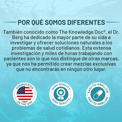 Vista 9 de Dr. Berg Yodo a base de plantas de algas marinas islandesas Sin OMG 90 Sin Algas Rojas