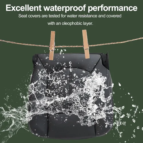 Vista 5 de FZJDSD Funda de asiento de repuesto de piel de microfibra perforada para el lado del conductor, color negro, compatible con Ford F250 F350 F450 F550
