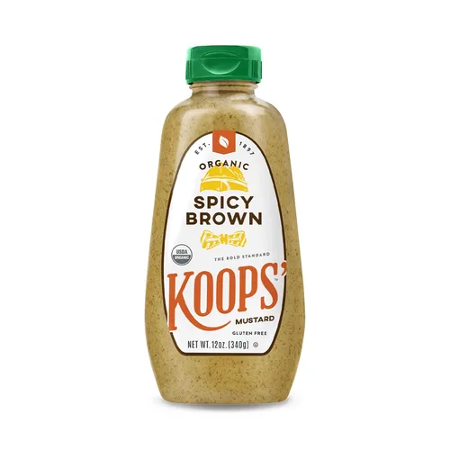 Vista 13 de Koops' Mostaza Dijon orgánica – Condimento Dijon, sin gluten, kosher, sin OMG, salsa de mostaza orgánica certificada por USDA, fabricado