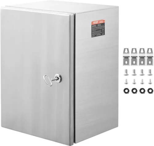 Vista 13 de Caja de Gabinete Eléctrico de Acero de 12" x 12" x 8", Caja de Gabinete Eléctrico de Acero Inoxidable 304, Caja de Gabinete para Equipos