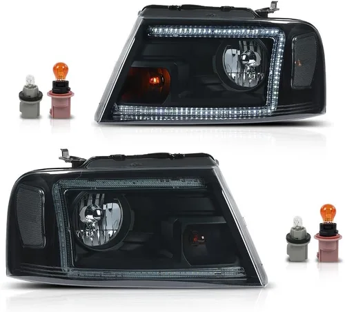 Vista 26 de CHEDA Conjunto de faros, lente transparente carcasa negra ámbar reflector
