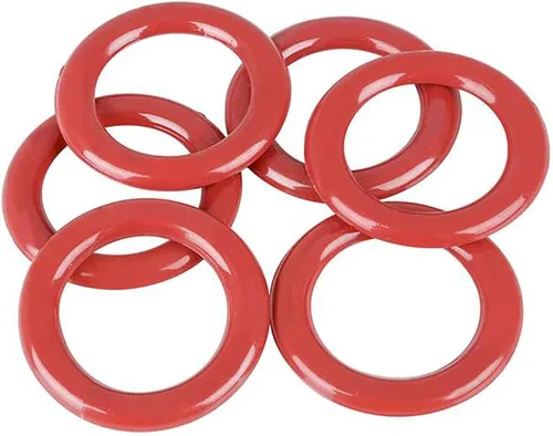 Vista 2 de Anillos de lanzamiento rojos plásticos, anillo o del carnaval de 2" pulgadas