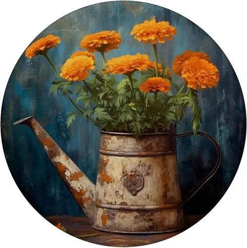 Vista 3 de Marigold Flower Floral Watering Can PopSockets Adhesive PopGrip