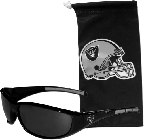 Vista 11 de Siskiyou NFL Unisex Wrap Sunglasses and Bag Set