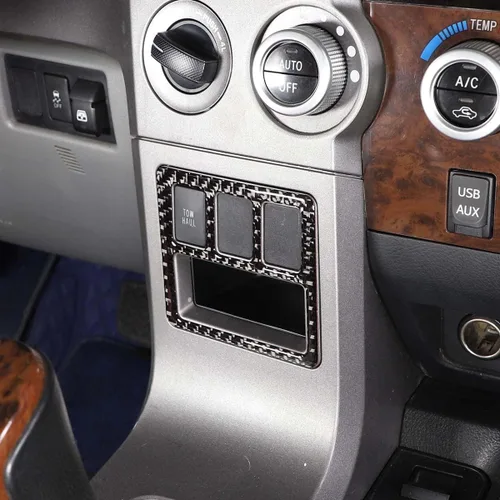 Vista 5 de Interruptor de modo de arrastre para Toyota Tundra 2007-2013 accesorios de consolas centrales, cubierta decorativa interior automotriz de fibra