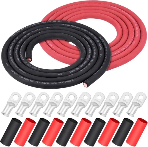 Vista 22 de iGreely Alambre Calibre 6 AWG 20 Pies Negro + 20 Pies Rojo Batería de Soldadura Cable Ultra Flexible de Cobre Puro + 5 pzs de Conectores de Terminal