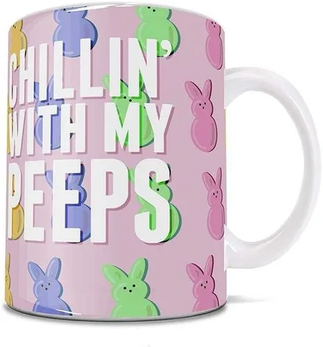 Vista 370 de Trend Setters Friends the Television Show – 25 años – Mercancía oficial – Taza de café o té de cerámica blanca de 11 onzas – perfecta para regalar