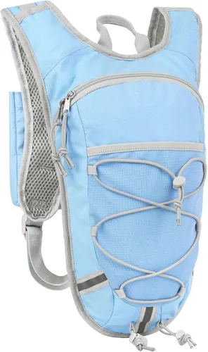 Vista 7 de Mochila de Hidratación Ligera con Depósito de Agua de 2L para Correr, Ciclismo, Senderismo – Mochila de Agua Antirrobo con Soporte para Teléfono