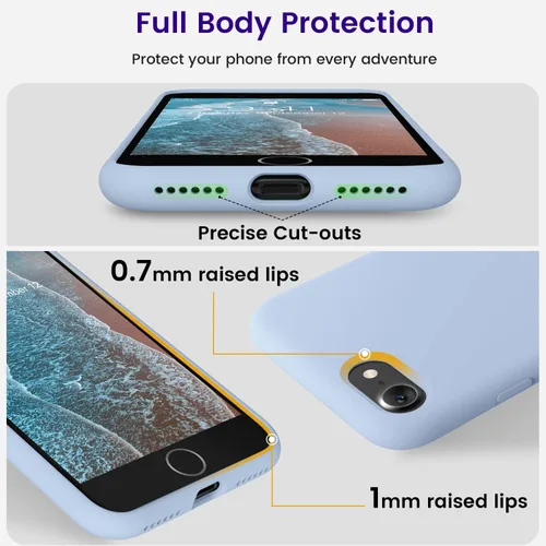 Vista 3 de OTOFLY - Funda para iPhone 8, iPhone 7, serie suave y sedosa, calidad prémium, botones de silicona suave, funda protectora compatible con iPhone 7