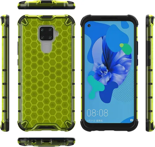 Vista 237 de Pzwoxukhov Funda compatible con Huawei Nova 3i, compatible con Huawei P Smart+ 2018 Honeycomb Anti-Drop Shock-Absorbing Case Negro