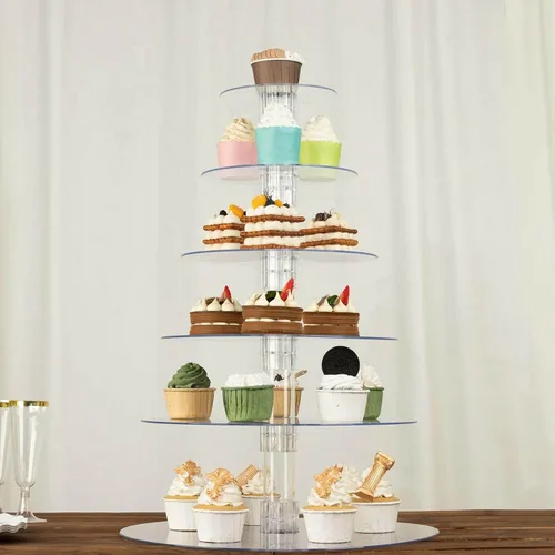 Vista 16 de Efavormart - Soporte para decoración de postres de 2 niveles de 18 pulgadas para cumpleaños, Navidad, fiesta, boda
