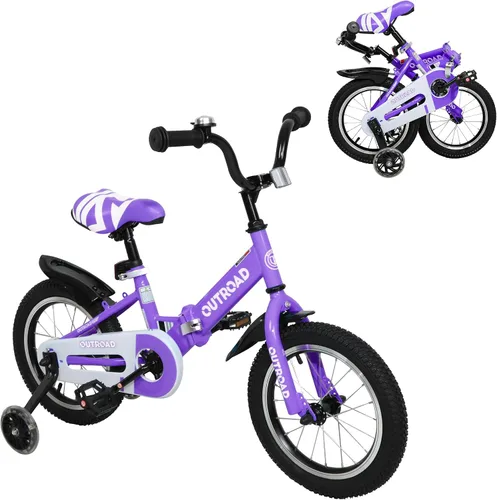 Vista 12 de SUNCROWN Kids Bike, 14 16 18 Inch Children Bicycle, Foldable Toddler Bike for Boys & Girls Age 3-10 Years with Flash Lighting Training Wheel