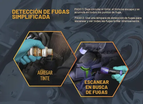 Vista 6 de LF2001 Tinte de detección de fugas de fluidos a base de aceite para automoción, sirve para aceite de auto, combustible, ATF, dirección asistida, (6)