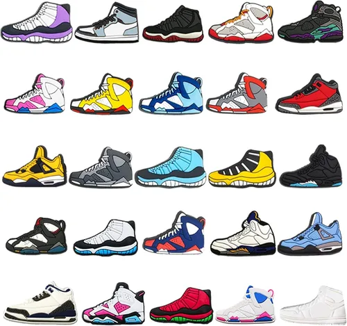 Vista 3 de Farsky 50 dijes decorativos para zapatos de baloncesto, accesorios para niños, adolescentes, niños, niñas, hombres, pulseras para regalos