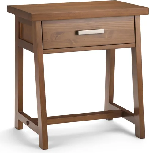 Vista 29 de Simpli Home - Sawhorse - Mesa de centro, color castaño oscuro., Pino, Distressed Grey