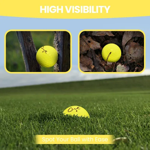Vista 5 de Cut Golf – Pelotas de golf de distancia máxima de tacto suave – Una docena de bolas de giro reducido – Precisión mejorada, control lateral verde