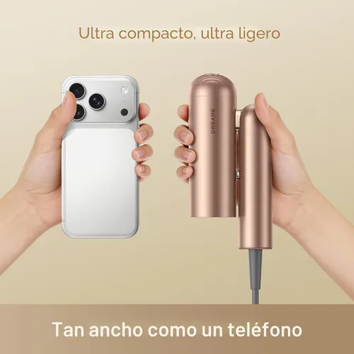 Vista 2 de Dreame Secador de pelo Pocket Pro, secador de pelo de viaje de doble voltaje con difusor, soplador de pelo iónico profesional de alta velocidad