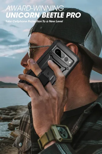 Vista 7 de SUPCASE Funda para Google Pixel 8 con soporte y clip para cinturón (Unicorn Beetle Pro), [protector de pantalla integrado]