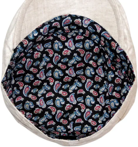 Vista 5 de Sombrero plano de golf Gatsby Newsboy de lino para hombre