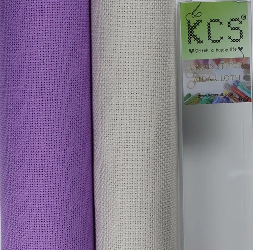 Vista 55 de KCS 2 cajas de tela de costura de algodón para punto de cruz de 15 x 18 pulgadas (blanco antiguo, 11 unidades)
