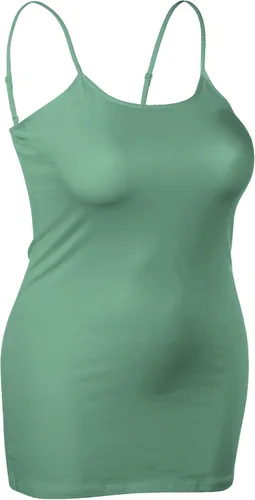 Vista 410 de Emmalise Camisola larga casual básica para mujer, con tirantes ajustables, top en capas