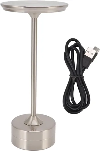 Vista 7 de JTLB Lámpara de mesa LED inalámbrica recargable, 2000 mAh, funciona con pilas, 3 modos de color, regulable, luz de escritorio USB para el hogar