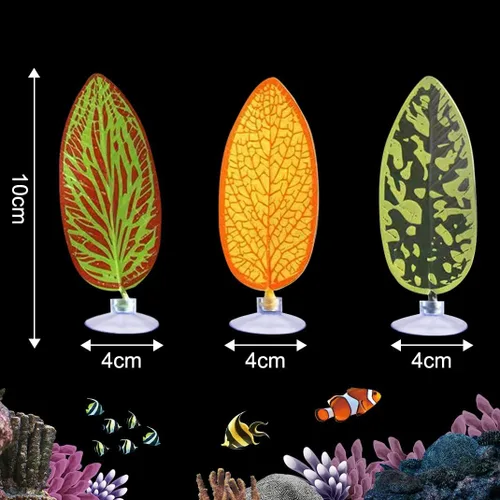 Vista 5 de Hamaca de hongos Betta + almohadillas de hojas para pecera, silicona suave, almohadillas de juego de peces de acuario con ventosa, adorno