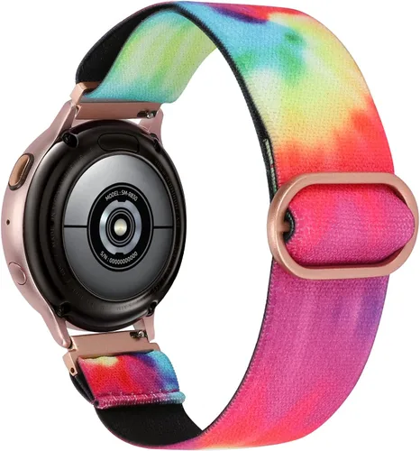 Vista 17 de TOYOUTHS Correa elástica de nylon de 20mm compatible con Samsung Galaxy Watch 7/6/5/4/FE/Active 2 de 40mm 44mm/Watch 6 Classic de 43/47mm/Watch 5