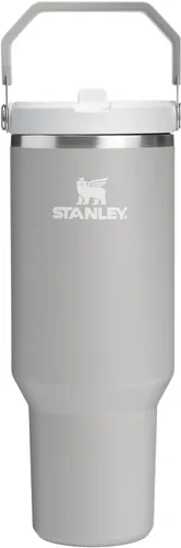 Vista 108 de STANLEY IceFlow 2.0 - Vaso con pajilla abatible con asa, 30 onzas, tapa giratoria y popote abatible, botella de agua a prueba de fugas, acero Tiza