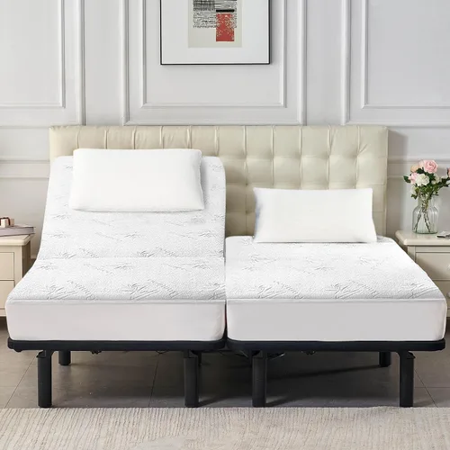 Vista 7 de Lysam Protector de colchón King, funda de colchón refrescante impermeable, 76 x 80 pulgadas, funda de cama silenciosa, transpirable, suave, lavable
