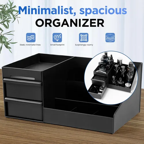 Vista 3 de Organizador para hombre, organizador de perfume, soporte de colonia, estante de colonia, soporte de perfume, almacenamiento de encimera de baño