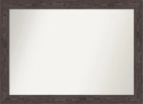 Vista 256 de Amanti Art Espejo personalizado, espejo de baño negro puente, espejo de pared o espejo de tocador de baño sobre el fregadero (26 x 26 pulgadas)