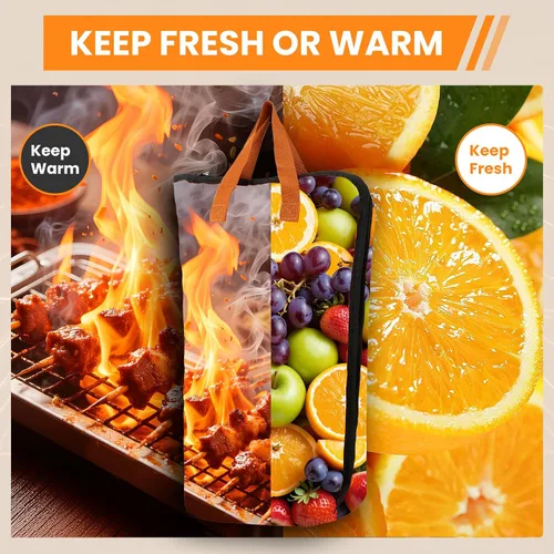 Vista 6 de Manta de barbacoa de 21 pulgadas para descansar carne, bolsa reutilizable a prueba de aceite para ahumar con aislamiento de 5 capas, accesorios