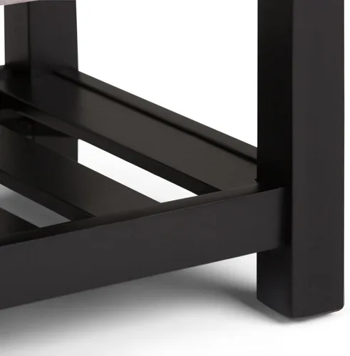 Vista 10 de SIMPLIHOME Cosmopolitan - Otomana rectangular con aspecto de lino de 44 pulgadas de ancho, color gris nube