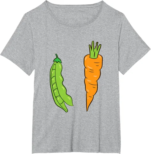 Vista 16 de Camiseta de disfraz de zanahoria con guisantes y zanahorias, Blanco, S