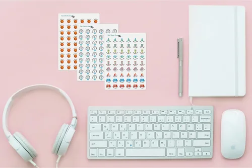 Vista 5 de Home Planner Stickers Remote Work Itinerary Track Adult Productivity Tools Calendar Reminders, Time Management, Adulting Schedule Tracker