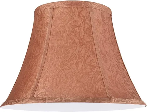Vista 2 de Aspen Creative 30094A Pantalla de lámpara de construcción de araña en forma de campana de transición, marrón, 7 pulgadas superior x 13 pulgadas