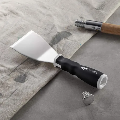 Vista 4 de Amazon Basics - Raspador curvo de agarre suave con zócalo para poste, extremo martillo resistente para raspado de alto alcance, 3 pulgadas
