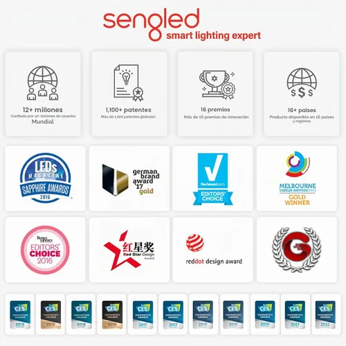 Vista 11 de Sengled Bombilla Alexa, S1 emparejamiento automático con dispositivos Alexa, bombillas inteligentes cálidas, iluminación inteligente de malla