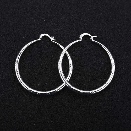 Vista 6 de Saengthong - aretes de aro de plata fina 925, para mujer, joyería de boda, NA, Saengthong