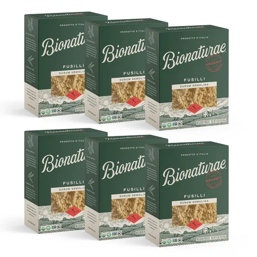 Vista 10 de Bionaturae Fusilli Pasta Fideos - Pasta orgánica sin gluten, pasta de arroz y lentejas, certificado Kosher, alta proteína, sin OMG, pasta Fusilli
