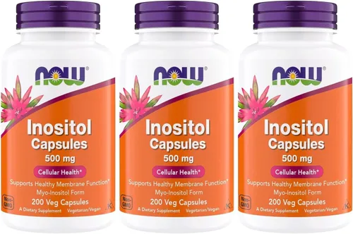 Vista 9 de NOW Foods Inositol 500 mg, forma superior de mio-inositol, para la función saludable de las membranas*, salud celular*, apoyo para mujeres* Kosher