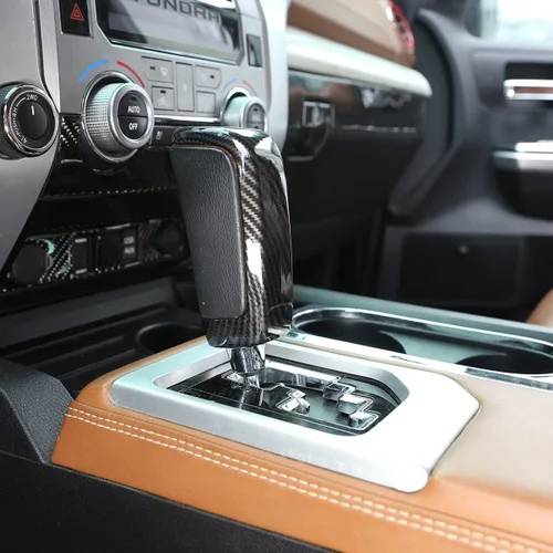 Vista 5 de Pegatinas de cubierta de cabeza de pomo de palanca de cambios de automóvil de ABS para Toyota Tundra 2007 2008 2009 2010 2011 2012 2013 2014+ 2021