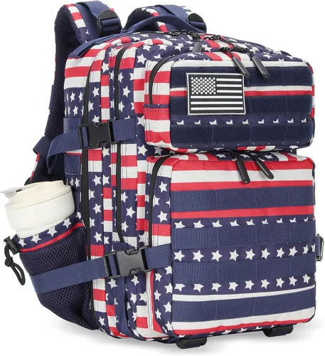 Vista 11 de Mochila táctica militar de 25 litros, resistente Molle, paquete de asalto para el trabajo, gimnasio, al aire libre, senderismo, campamento