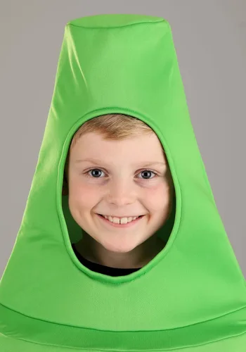 Vista 5 de Disfraz de Crayola Crayon verde para niños, túnica con capucha, respaldo de espuma