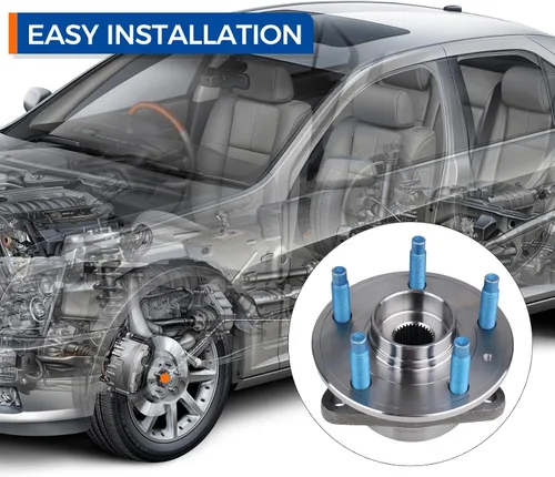 Vista 3 de PAROD Par 513315 Conjunto de cubo de rodamiento de rueda delantera compatible con Chevy Cruze 2011-2015, Chevy Cruze Limited 2016